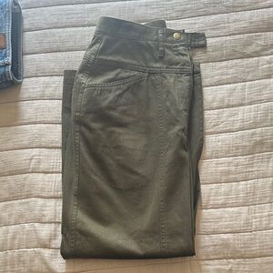 Elegant Olive Midi Skirt